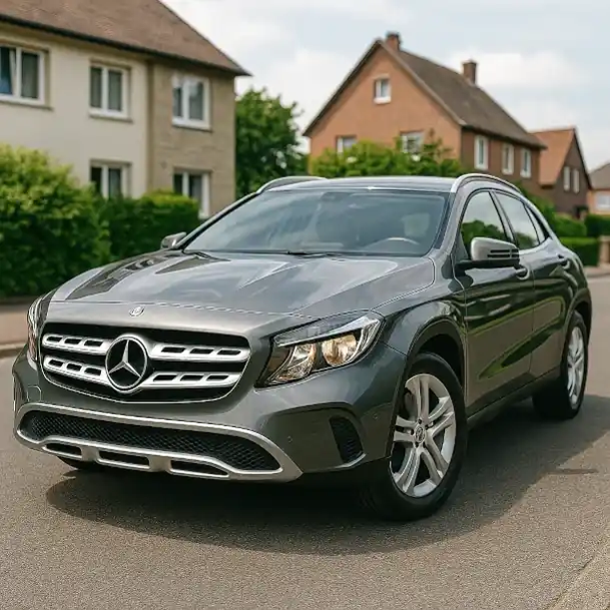 Ein gebrauchtes Mittelklasse-Auto, das beim Autoankauf in Oberhausen bewertet wird.
